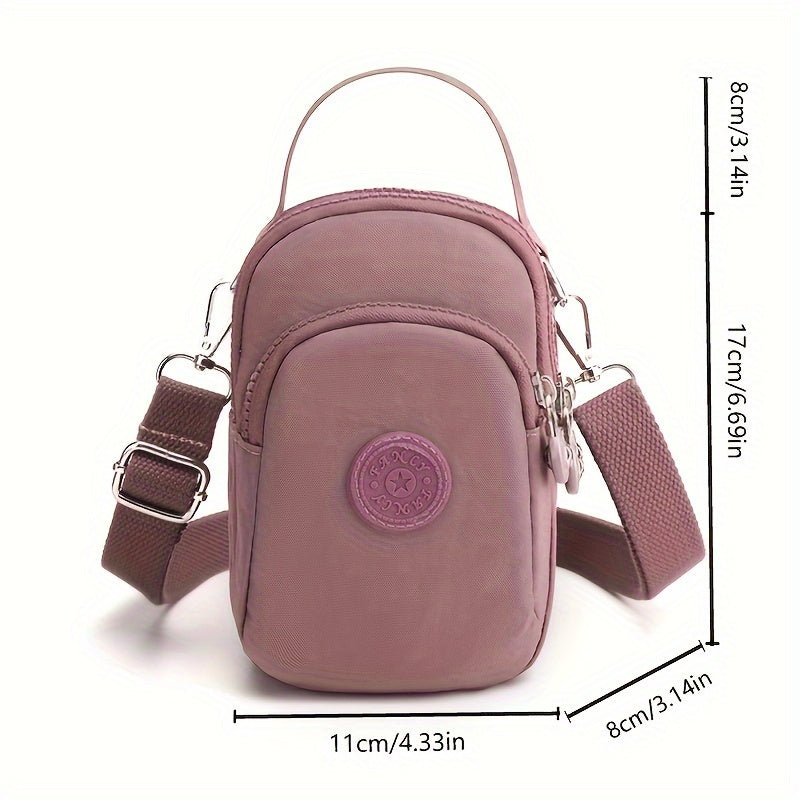 Mylah | Minimalist Solid Nylon Crossbody Small Handbag