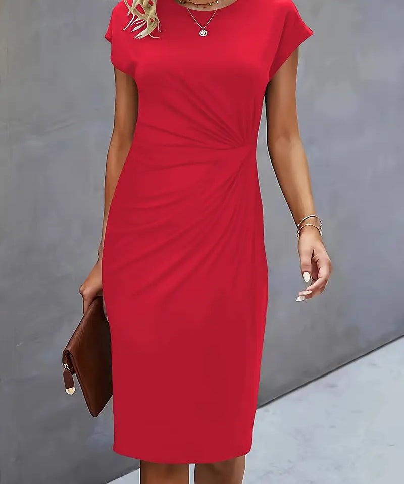 Ava | Chic Crew Neck Dress – Effortless Day-to-Night Sophistication
