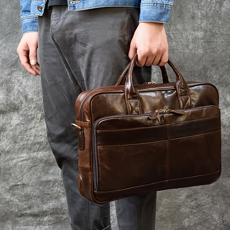 Ben | Leather Crossbody Messenger Laptop Handbag