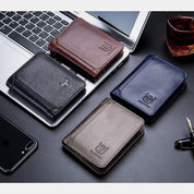 Luxury RFID-Enabled Large Capacity Genuine Leather Bifold Wallet