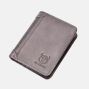 Luxury RFID-Enabled Large Capacity Genuine Leather Bifold Wallet
