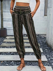 Riley | High-Waist Printed Trousers – Embrace the Boho Spirit