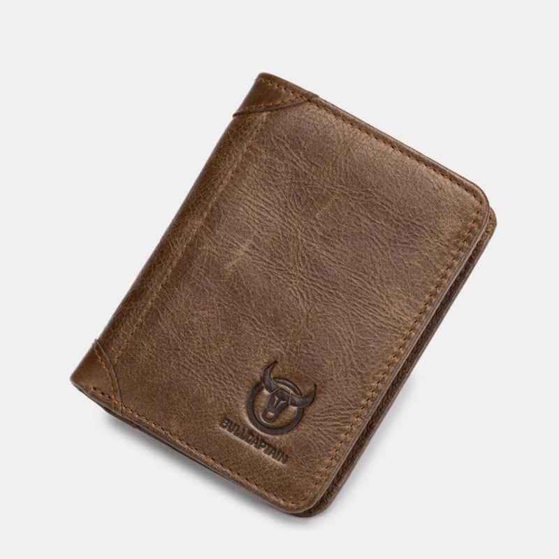 Luxury RFID-Enabled Large Capacity Genuine Leather Bifold Wallet