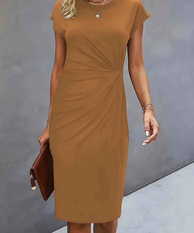 Ava | Chic Crew Neck Dress – Effortless Day-to-Night Sophistication