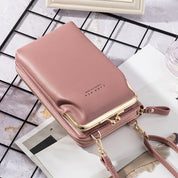 Versatile Large Capacity Kiss-Lock Handbag for Your Phone