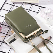 Versatile Large Capacity Kiss-Lock Handbag for Your Phone