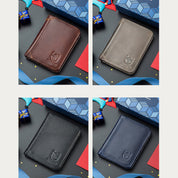 Luxury RFID-Enabled Large Capacity Genuine Leather Bifold Wallet
