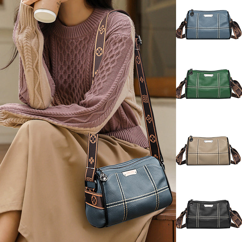 Leyla | Compact Triple-Zip Crossbody Bag