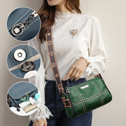 Leyla | Compact Triple-Zip Crossbody Bag