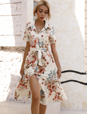 Sophia | Chic V-Neck Dress for Effortless Elegance - Lizabella Fashion