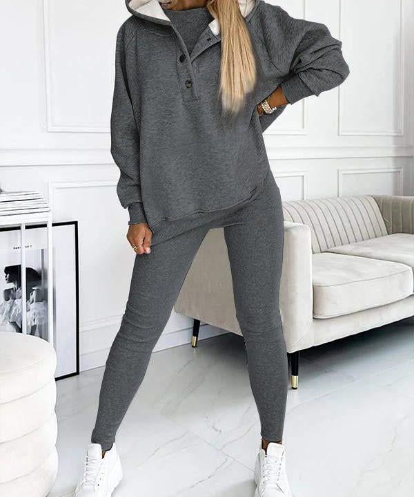 MILA | Cozy Three-Piece Lounge Set - Lizabella Fashion