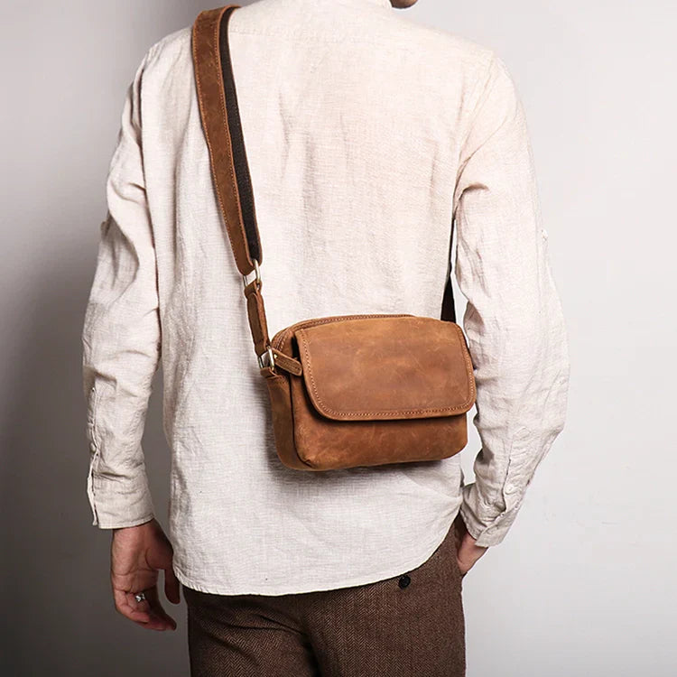 Rome | Compact Leather Small Crossbody Bag