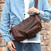 James | Vintage Cylinder Leather Crossbody Bag