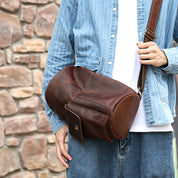 James | Vintage Cylinder Leather Crossbody Bag