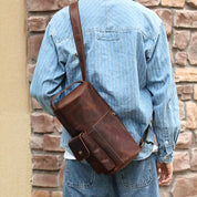 James | Vintage Cylinder Leather Crossbody Bag