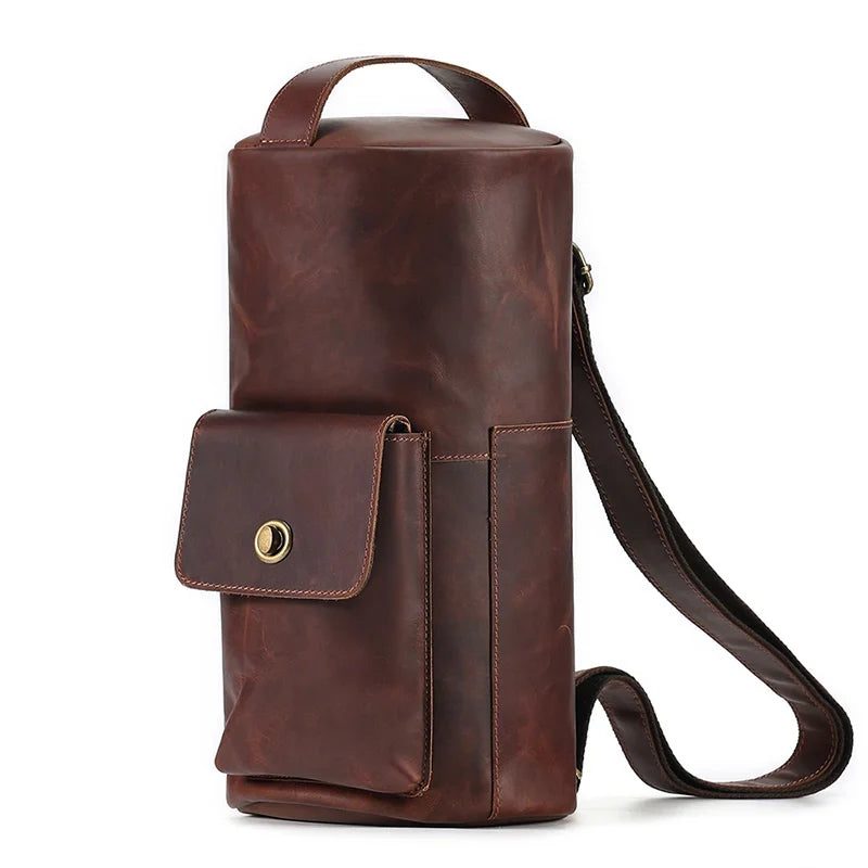 James | Vintage Cylinder Leather Crossbody Bag