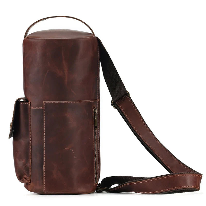 James | Vintage Cylinder Leather Crossbody Bag