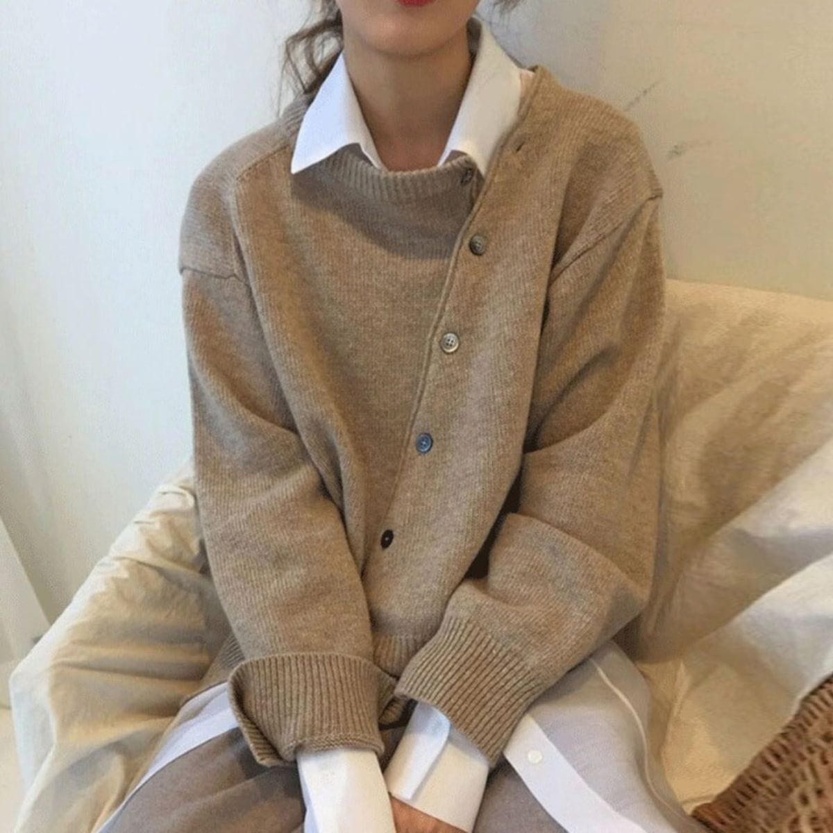 Iris |  Asymmetric Wrap Sweater – Elevate Your Everyday Style