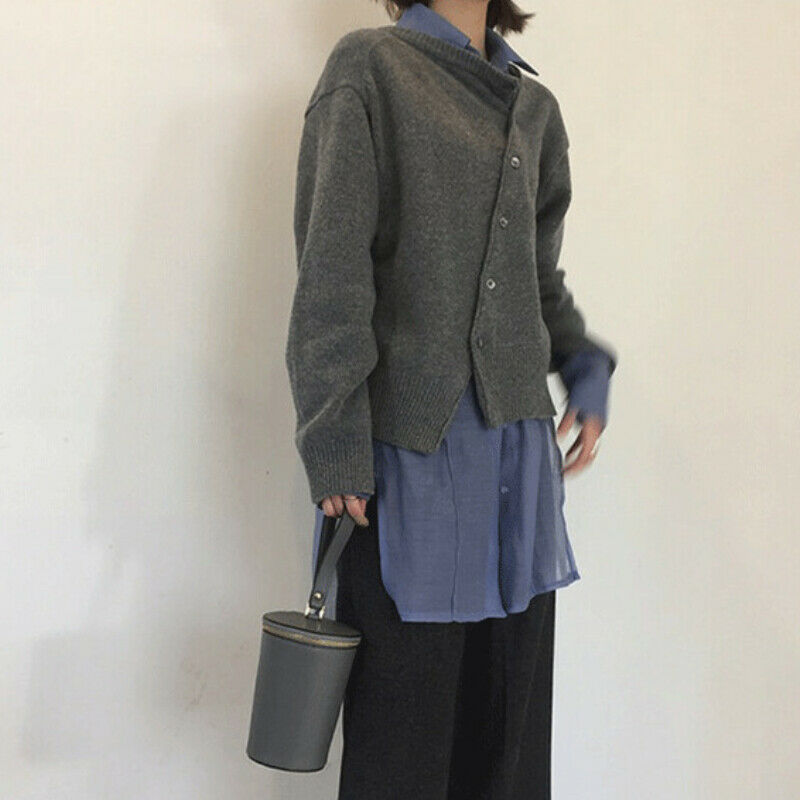 Iris |  Asymmetric Wrap Sweater – Elevate Your Everyday Style