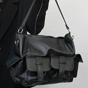 Jayceon | Large Capacity Punk Motorcycle Leather Crossbody Messenger Bag