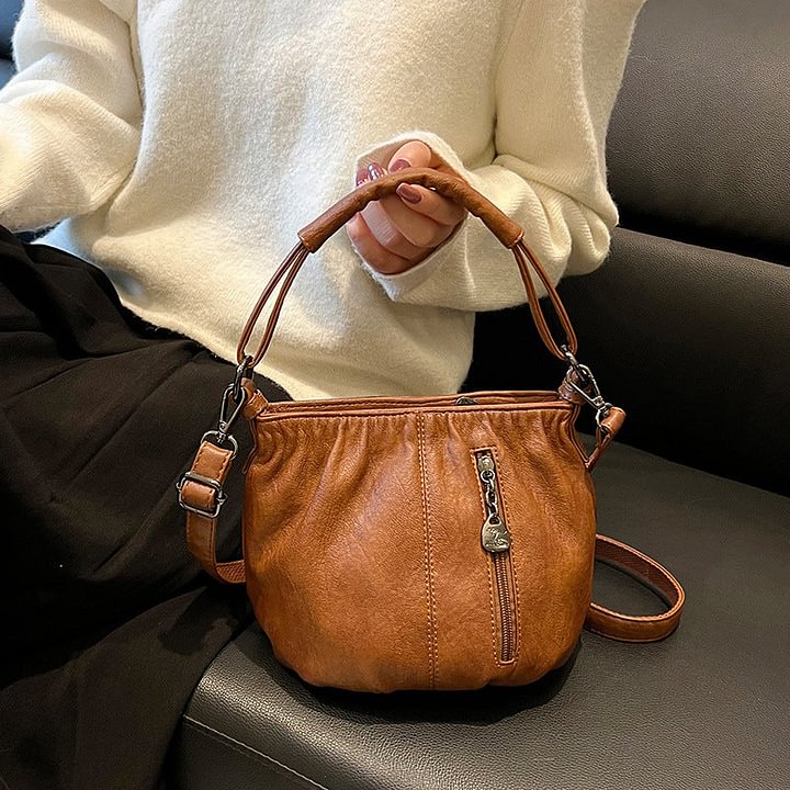 Michaela | Pleated Bucket Crossbody Bag