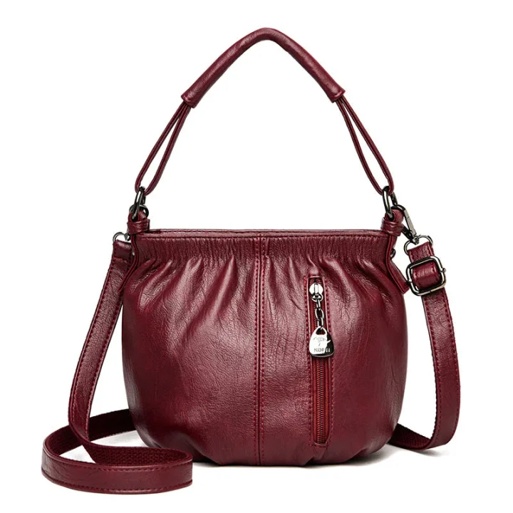 Michaela | Pleated Bucket Crossbody Bag