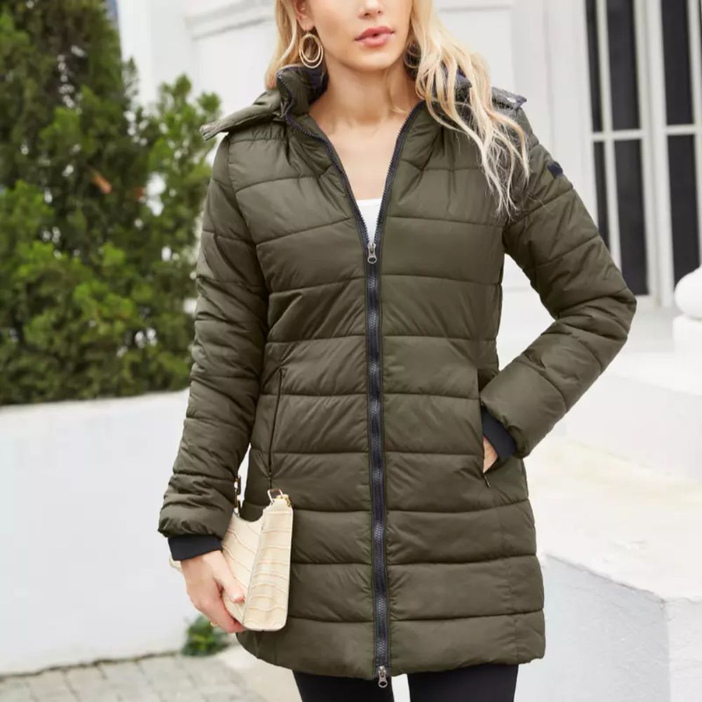 Brianna | Sleek and Stylish Detachable Hood Puffer Coat