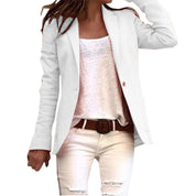 Jarethy | Reversed Button Slim Long Sleeve Women's Blazer