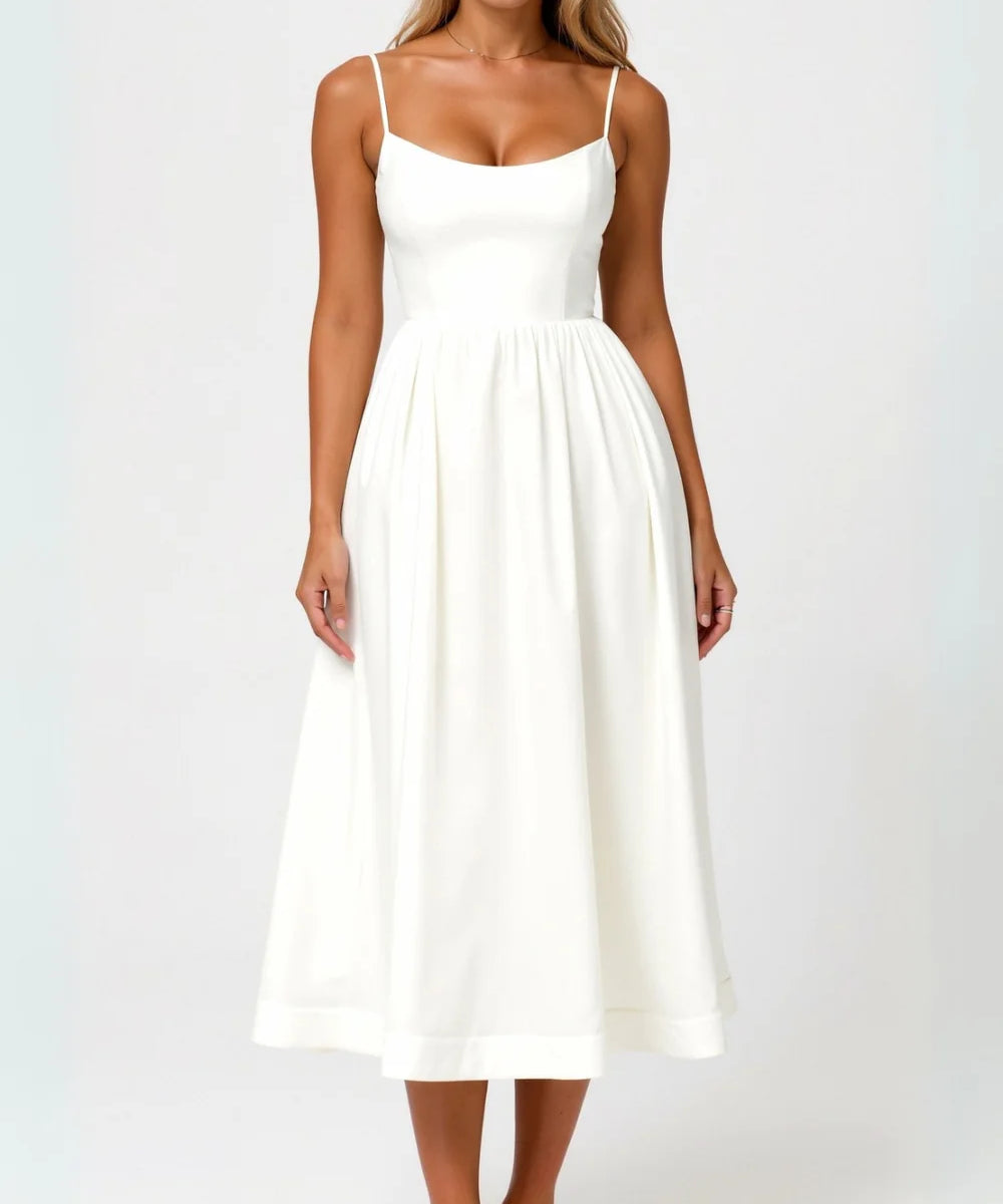 Aurelia Flowing Midi Dress - Light, Elegant, Effortlessly Stylish