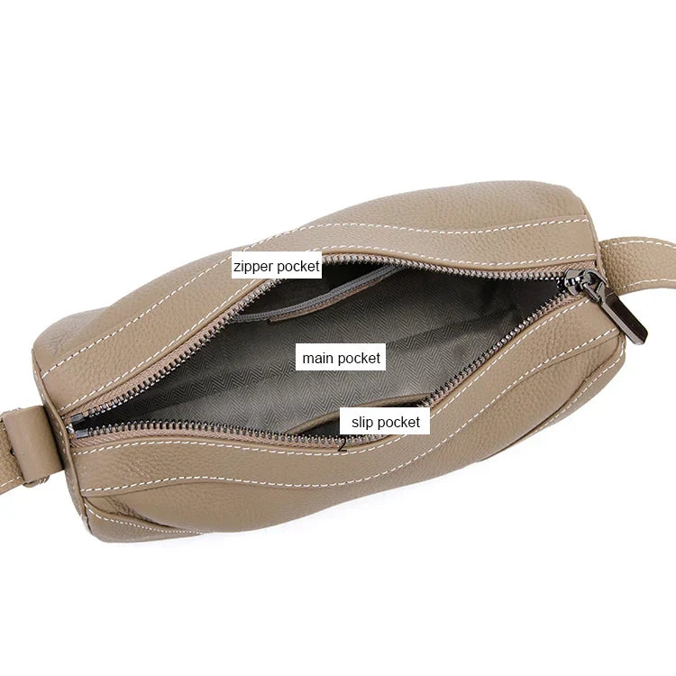 Izabella | Classic Leather Crossbody Bag